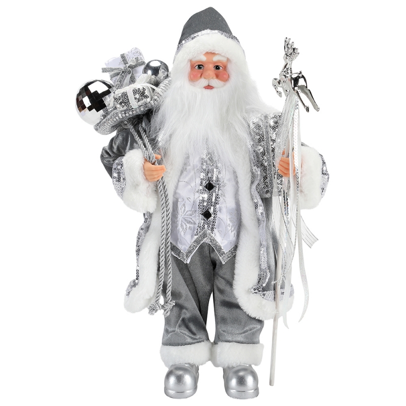 45 ~ 62cm Joulu Standing Santa Claus Ornament Decoration Figurine Collection Fabric Holiday Festival Xmas pehmo tuote
