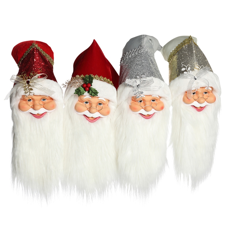 20 ~ 70cm Joulu Joulupukki Pääkoristeet Koristeet Tree Hanging Figurines Collection Doll riipus pieni perinteinen joulu