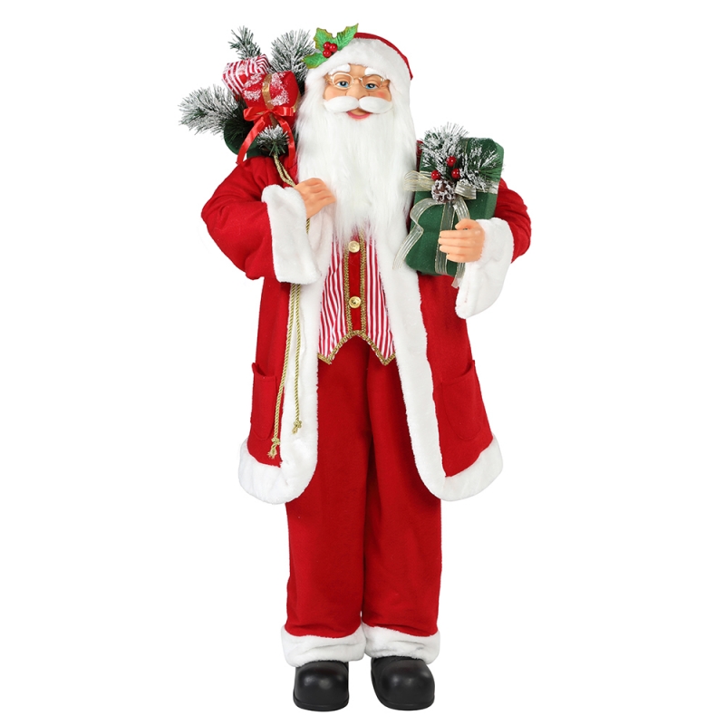 30 ~ 110cm Joulu Sta Seces Santa Claus lahja laukku koristeita perinteinen lomamökki